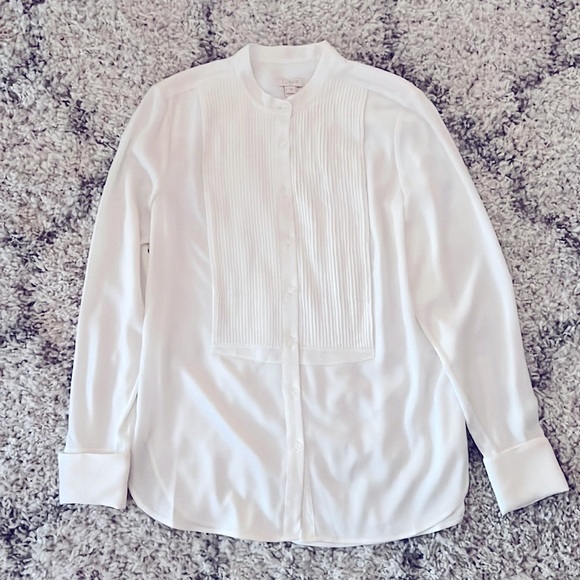 J. Crew Factory Tops - NEW WITH TAGS! J.CREW WOMENS DETAILED VINTAGE PLEATED BLOUSE | IVORY | FALL 2014
